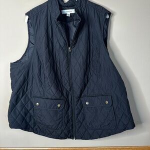 Croft & Barrow Black Quilted Vest
